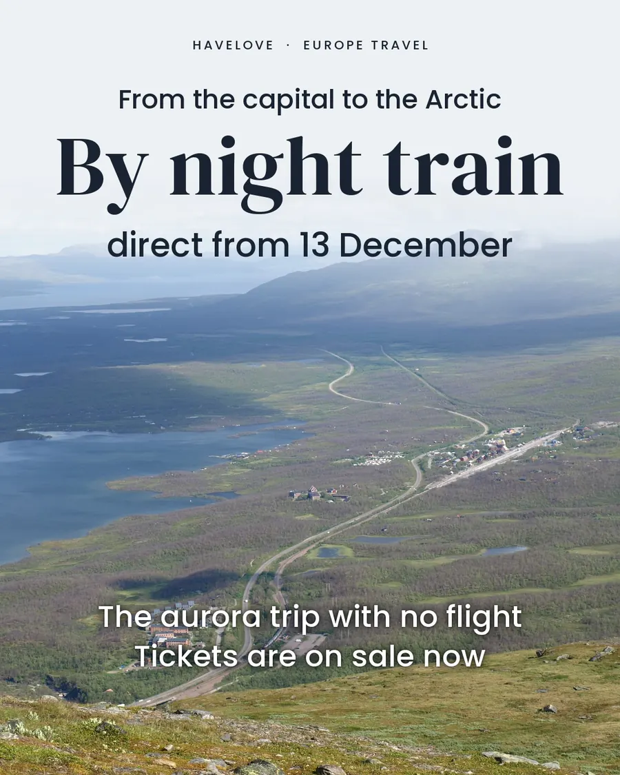 Stockholm to the Arctic by night train, cover