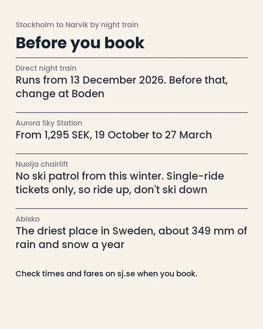 Stockholm to the Arctic by night train, slide 7 of 7