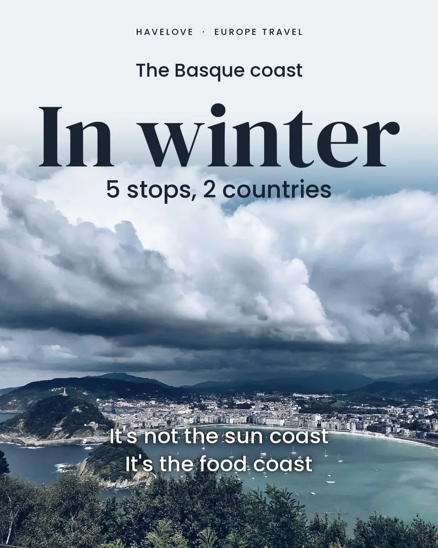 The Basque coast in winter, cover