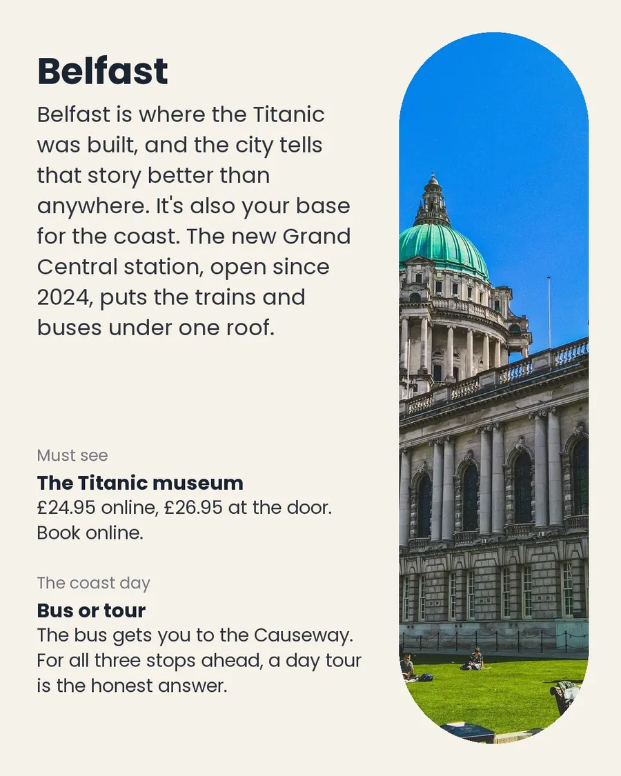 Dublin, Belfast and the Causeway Coast in 5 days, slide 7 of 11