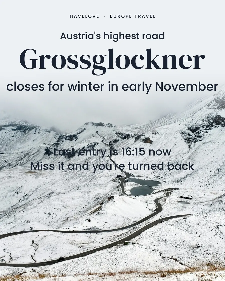 The Grossglockner closes for winter. Here's the plan, cover