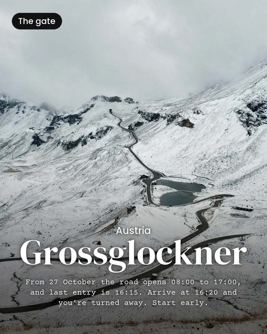The Grossglockner closes for winter. Here's the plan, slide 3 of 7