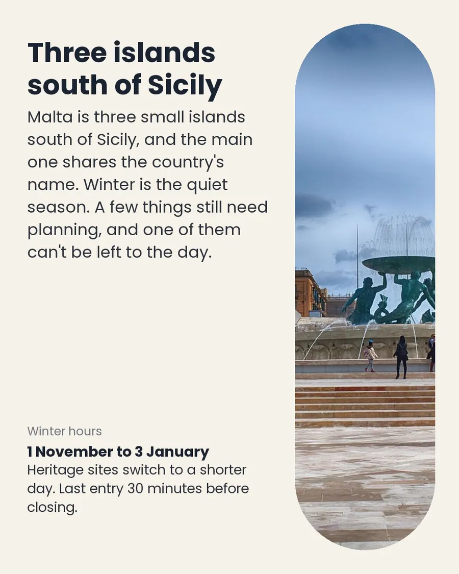 Malta in winter, slide 2 of 9