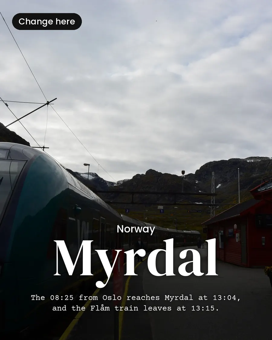 Oslo to Bergen by train, with the Flåm detour, slide 5 of 9