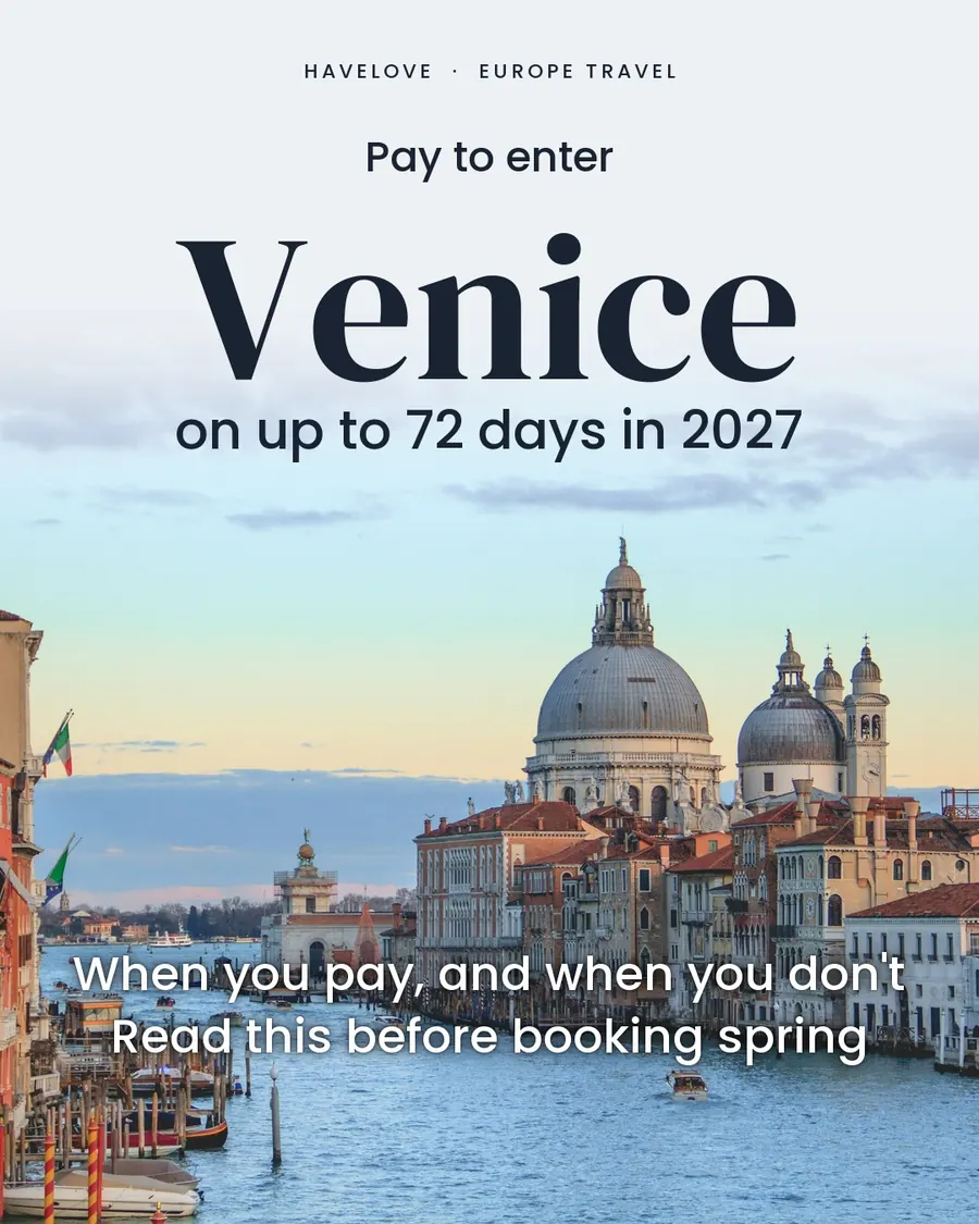 Venice's entry fee, cover