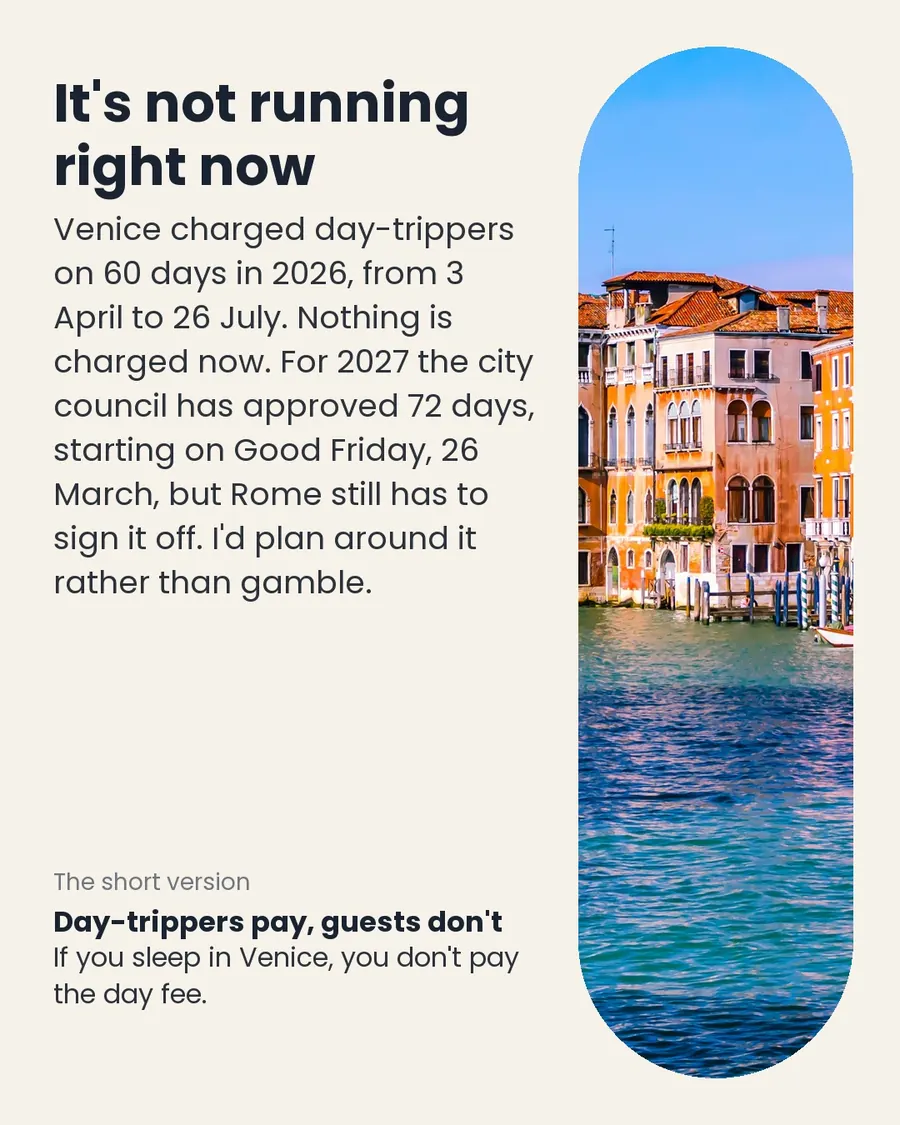 Venice's entry fee, slide 2 of 7